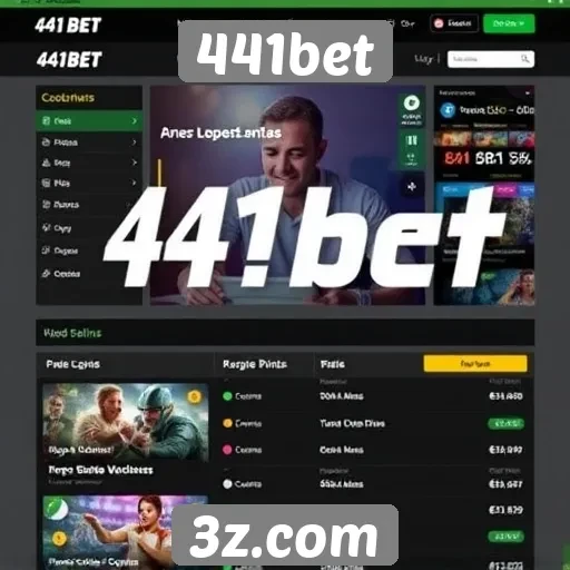 Interface e usabilidade do site 441bet